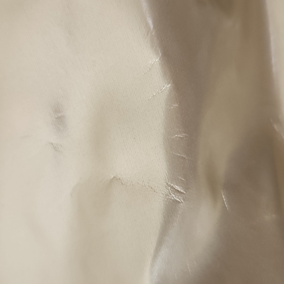 Vintage Y2K Fireman Clasp Vinyl Jacket Gold Trench Coat Hot in Hollywood‎ Size S - Picture 8 of 9